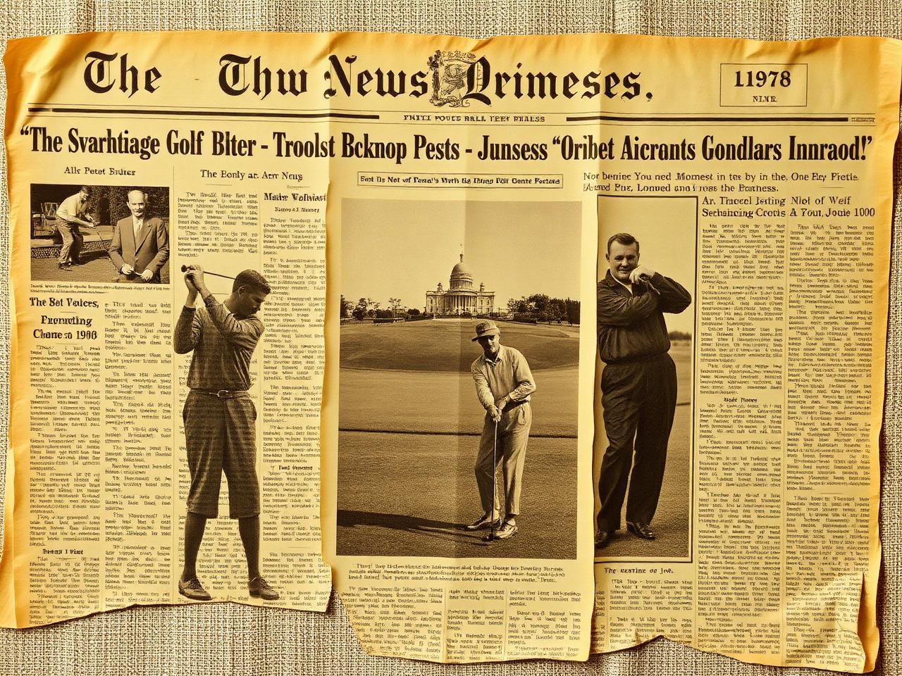 Local newsprint coverage of the opening of the new nine.